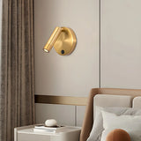 Rotating Cylinder Aluminum Bedside Reading Wall Light Image - 3