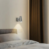 Rotating Cylinder Pivot Bedside Reading Wall Sconce Image - 2