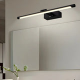 Rotating Modern Long Linear LED Black Vanity Light Image - 14