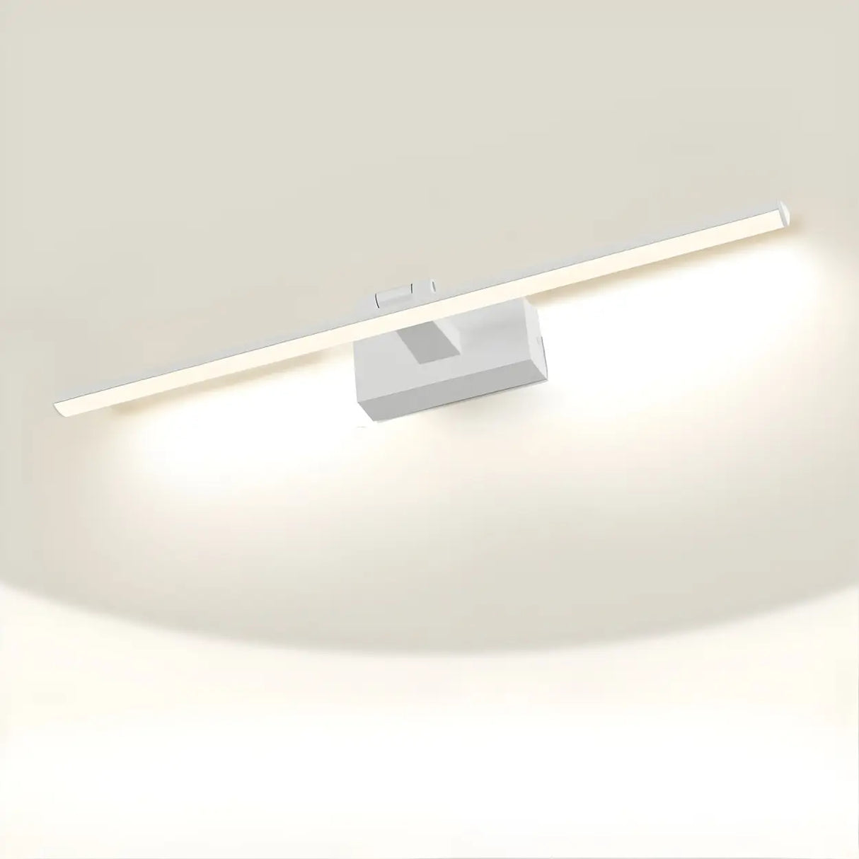 Rotating Modern Long Linear LED Black Vanity Light Image - 2