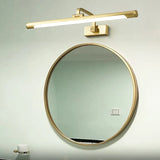 Rotating Modish Gold Linear Metal Vanity Bathroom Light Image - 1