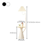 Rotating Pleated Bedside Pedestal Storage Floor Lamp #size