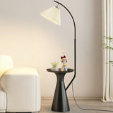 Rotating Pleated Bedside Pedestal Storage Floor Lamp Image - 6