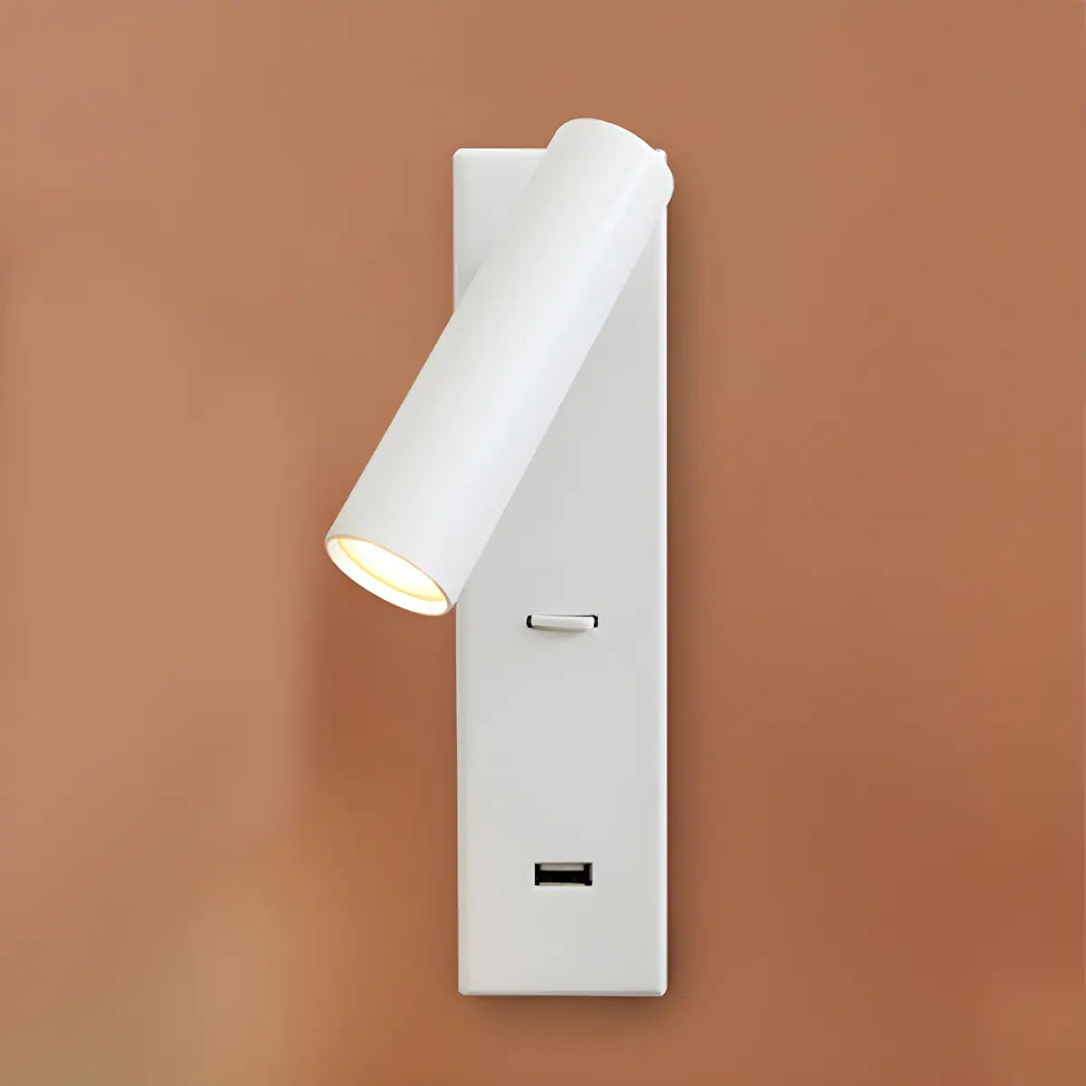 Rotating Rocker Switch Tube LED Aluminum Wall Reading Light Image - 6