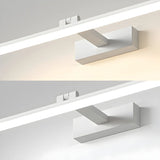 Rotating White Linear Modern LED Metal Vanity Light Image - 12