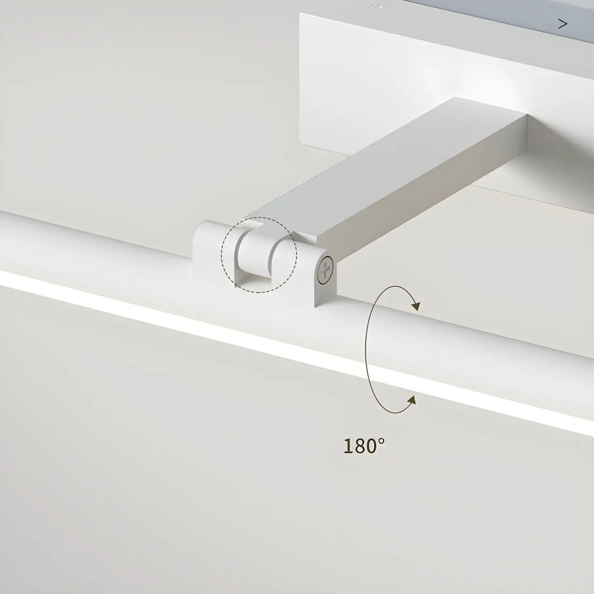 Rotating White Linear Modern LED Metal Vanity Light Image - 14