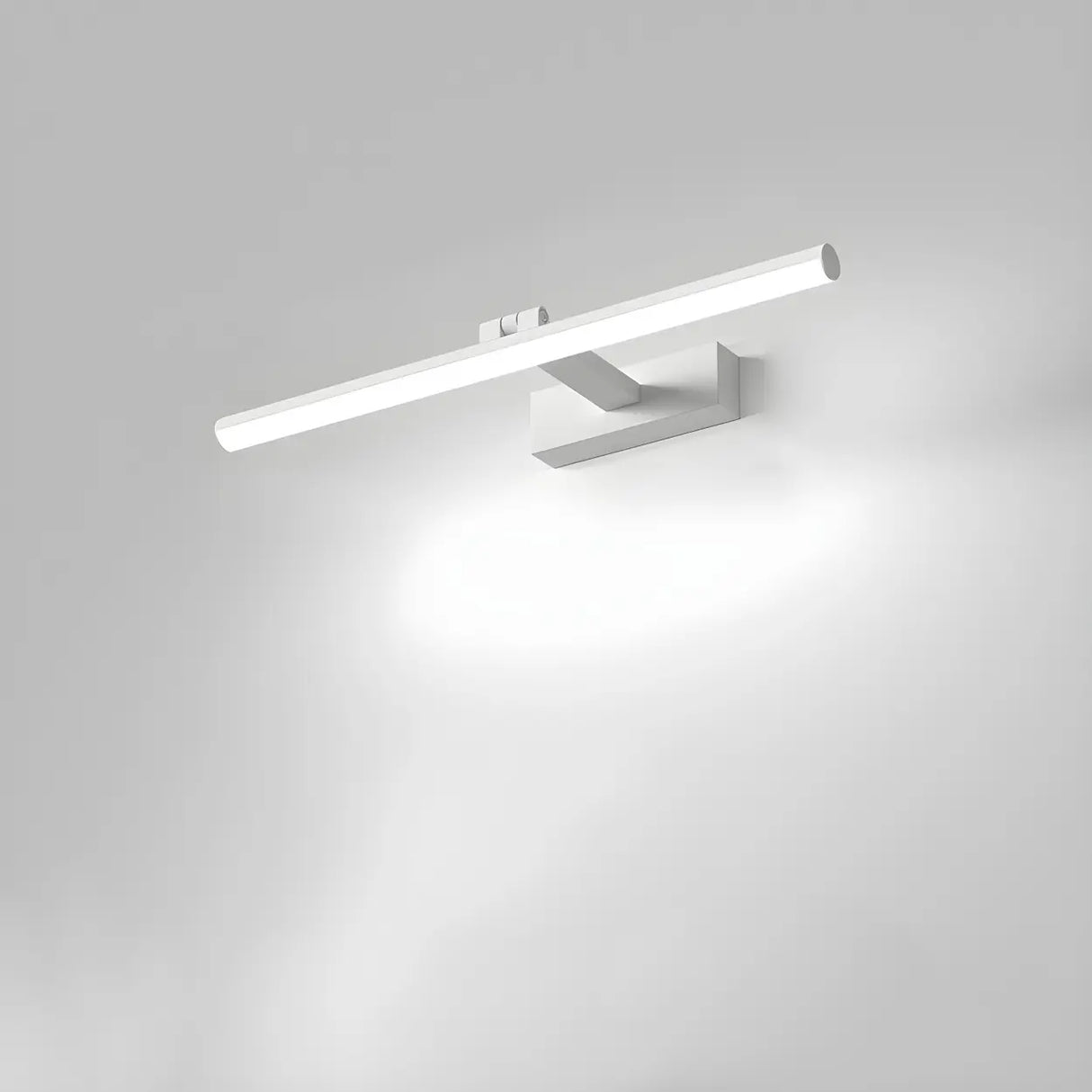 Rotating White Linear Modern LED Metal Vanity Light Image - 20