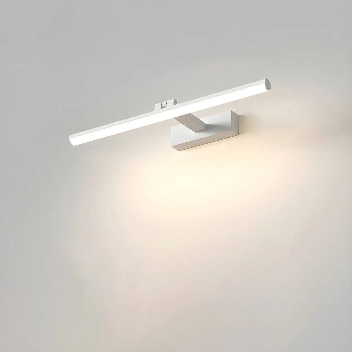 Rotating White Linear Modern LED Metal Vanity Light Image - 25