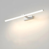 Rotating White Linear Modern LED Metal Vanity Light Image - 27