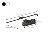 Rotating White Linear Modern LED Metal Vanity Light #size