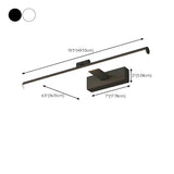 Rotating White Linear Modern LED Metal Vanity Light Image - 30