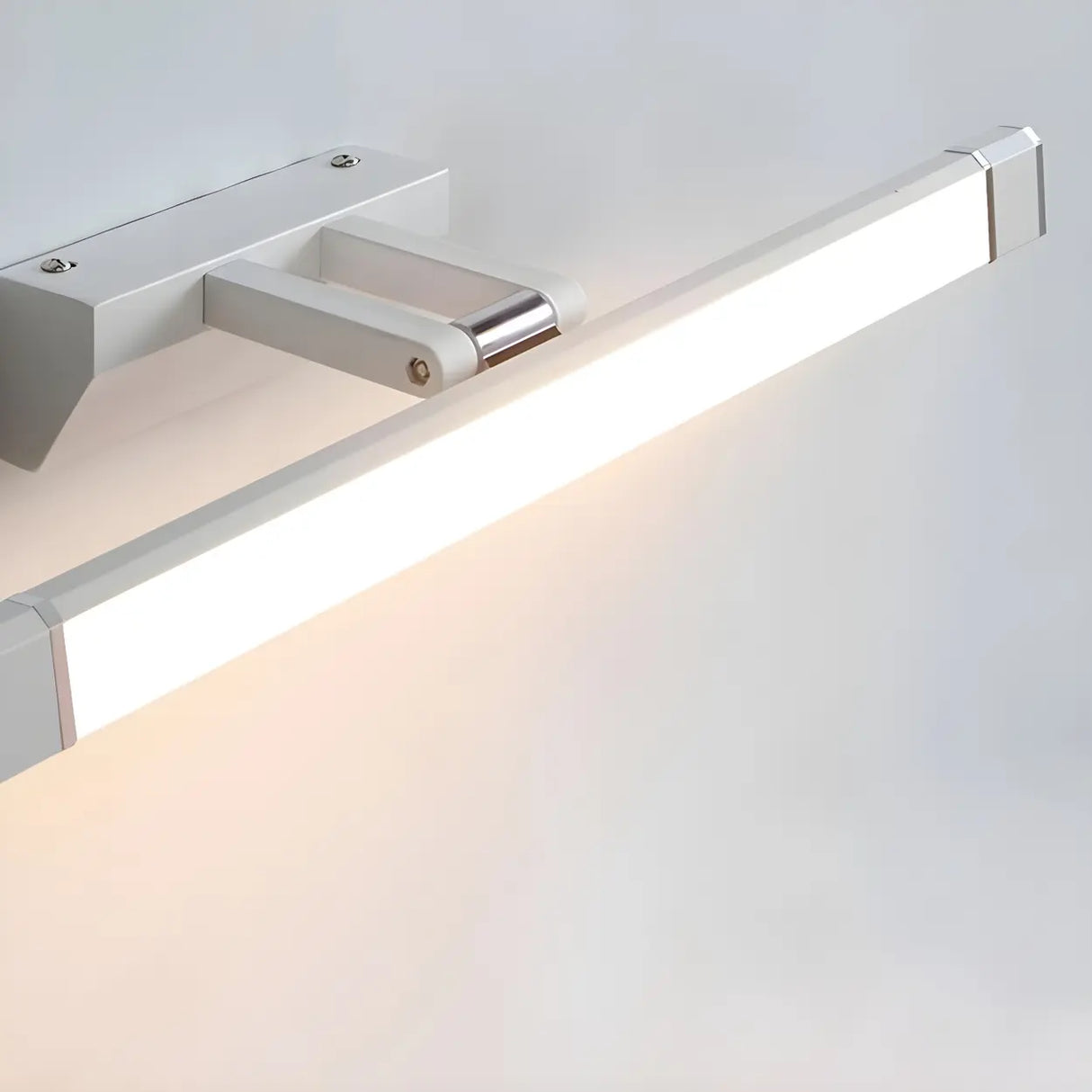 Rotating White Modern Rectangular LED Vanity Light Image - 13