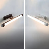 Rotating White Modern Rectangular LED Vanity Light Image - 14