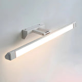 Rotating White Modern Rectangular LED Vanity Light Image - 3