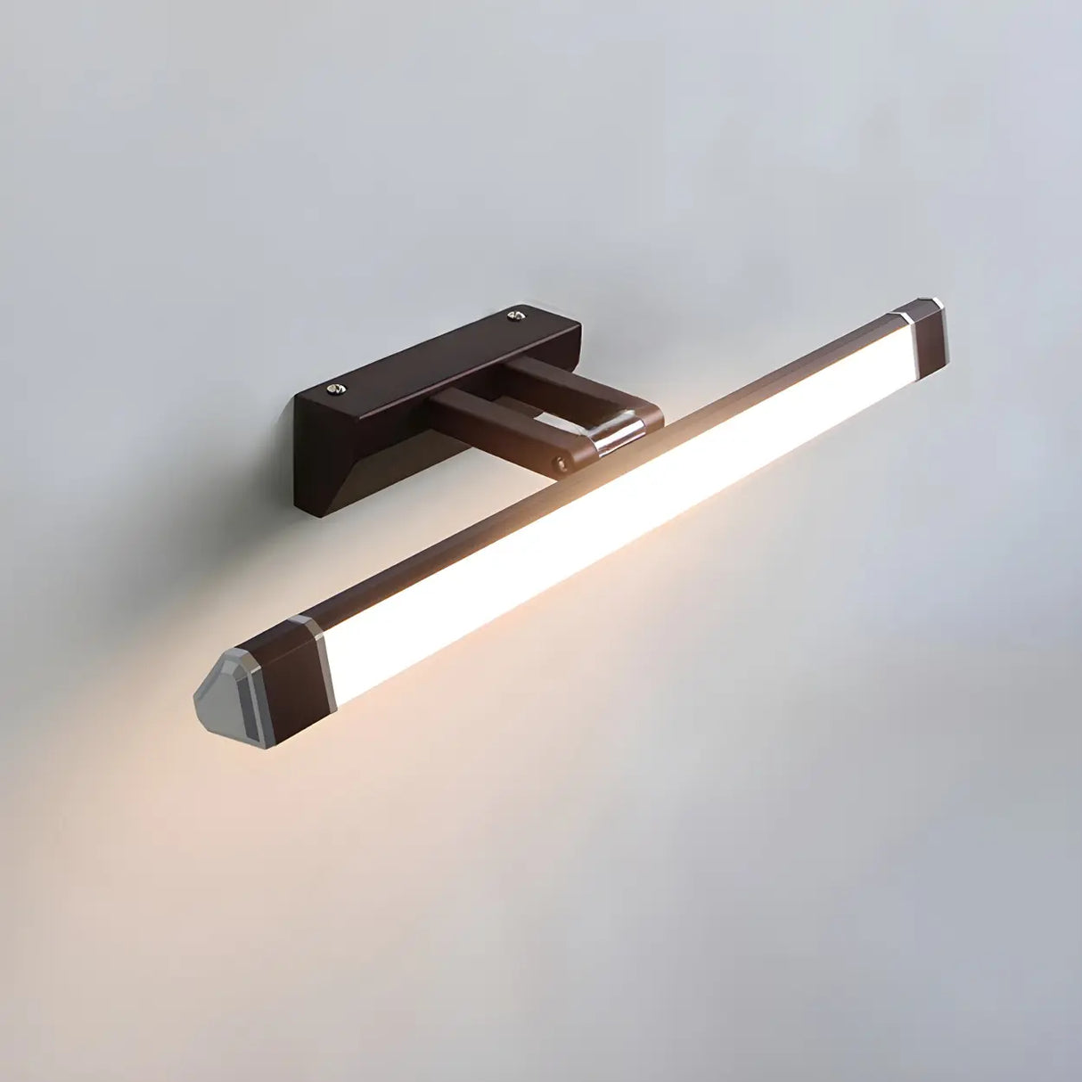 Rotating White Modern Rectangular LED Vanity Light Image - 5