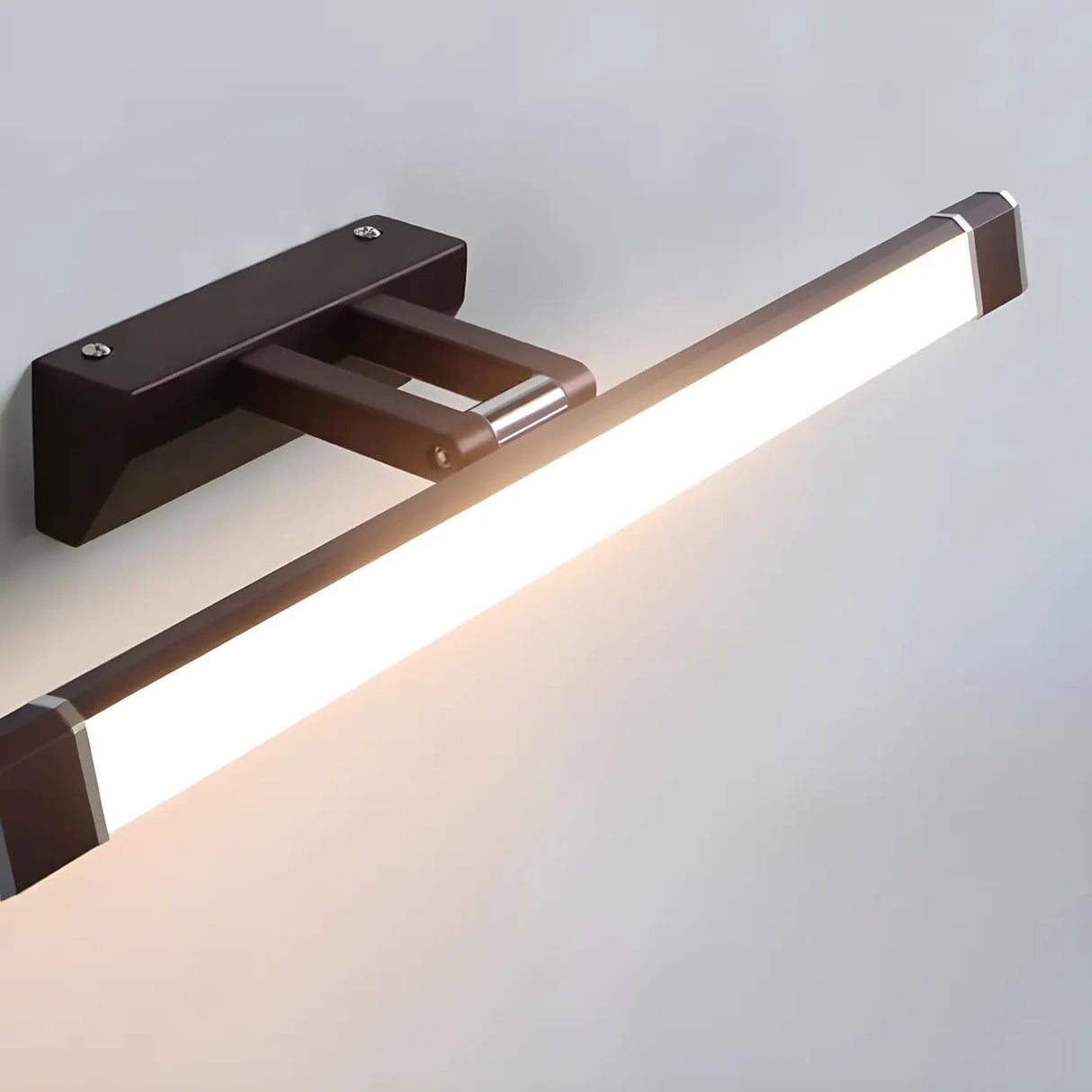 Rotating White Modern Rectangular LED Vanity Light Image - 9