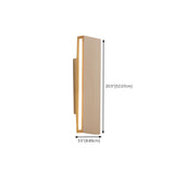 Rotating Wooden Rectangular Bedside LED Wall Sconce Image - 20