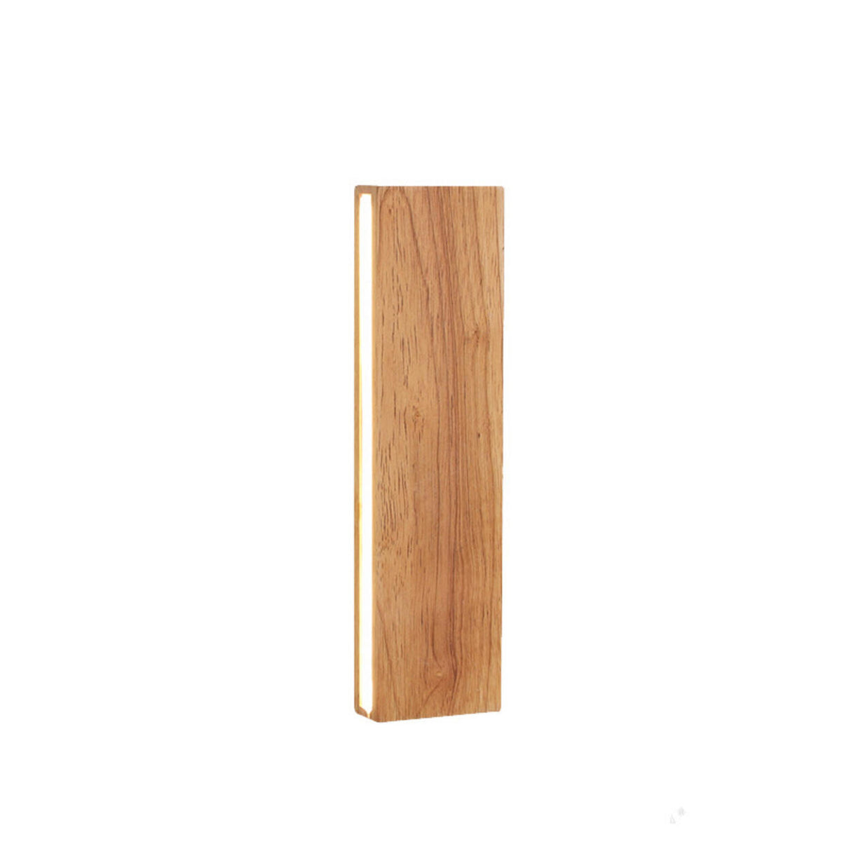 Rotating Wooden Rectangular Bedside LED Wall Sconce Image - 5