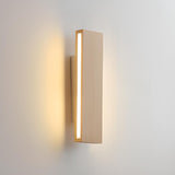 Rotating Wooden Rectangular Bedside LED Wall Sconce Image - 6