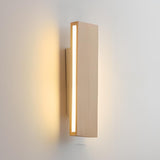 Rotating Wooden Rectangular Bedside LED Wall Sconce Image - 8