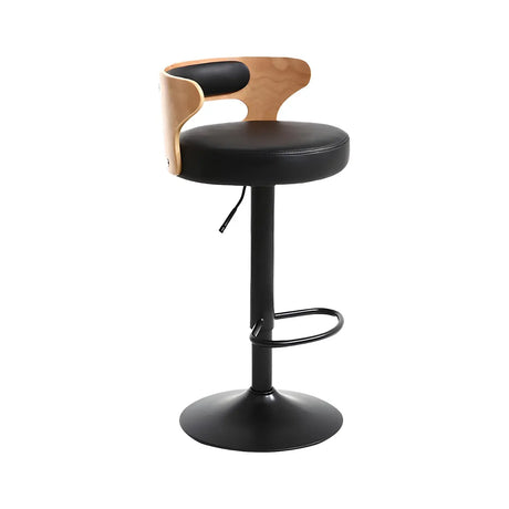 Round Adjustable Fabric Cotton Cushion Swivel Bar Stool Image - 2