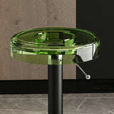 Round Backless Acrylic Adjustable Swivel Bar Stool Image - 12