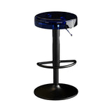 Round Backless Acrylic Adjustable Swivel Bar Stool Image - 22