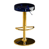 Round Backless Acrylic Adjustable Swivel Bar Stool Image - 23