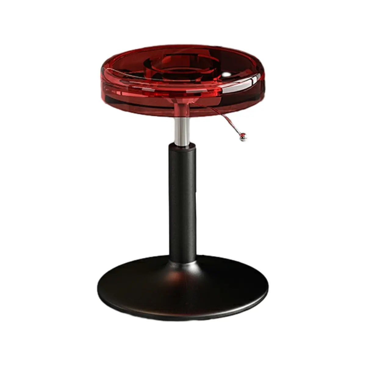 Round Backless Acrylic Adjustable Swivel Bar Stool Image - 27