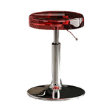 Round Backless Acrylic Adjustable Swivel Bar Stool Image - 33