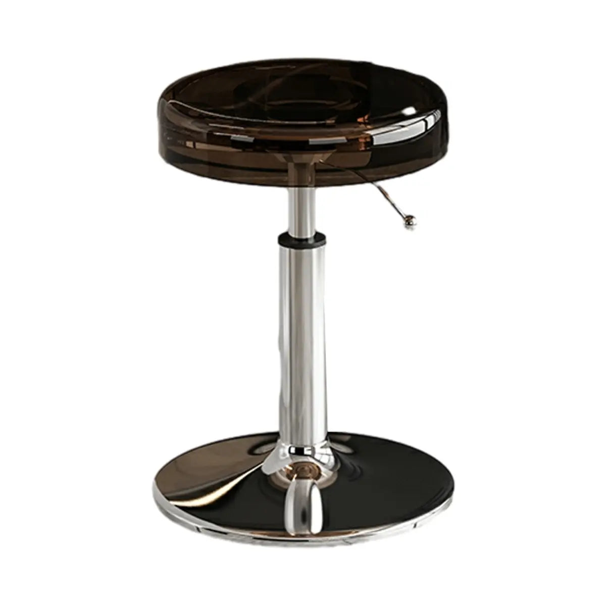 Round Backless Acrylic Adjustable Swivel Bar Stool Image - 34