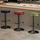 Round Backless Acrylic Adjustable Swivel Bar Stool Image - 4