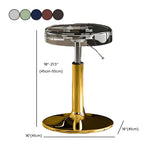 Round Backless Acrylic Adjustable Swivel Bar Stool Image - 41