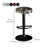 Round Backless Acrylic Adjustable Swivel Bar Stool Image - 42