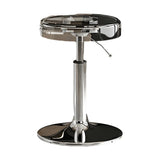 Round Backless Acrylic Adjustable Swivel Bar Stool Image - 5