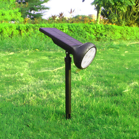 Round Black Lawn Stake Spotlight Landscape Lighting Image - 1