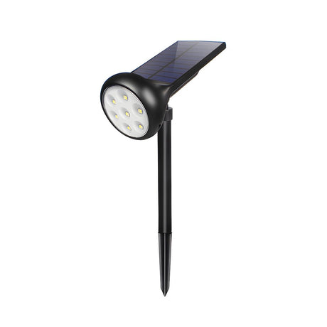 Round Black Lawn Stake Spotlight Landscape Lighting Image - 2