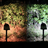 Round Black Lawn Stake Spotlight Landscape Lighting Image - 6