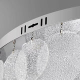 Round Clear Glass Flake Flush Mount Ceiling Light Image - 13