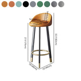 Round Leather Seat Tripod Steel 29 Inch Bar Stools #size