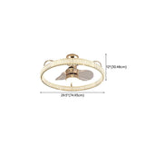 Round Luxury Gold Crystal LED Ceiling Fan with Light Image - 13