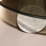 Round Marble Glass Scratch Resistant Coffee Table Image - 7