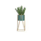 Round Metal Geometric Frame Nesting Pot Plant Stand Image - 2