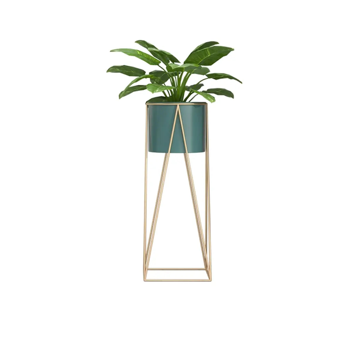 Round Metal Geometric Frame Nesting Pot Plant Stand Image - 4