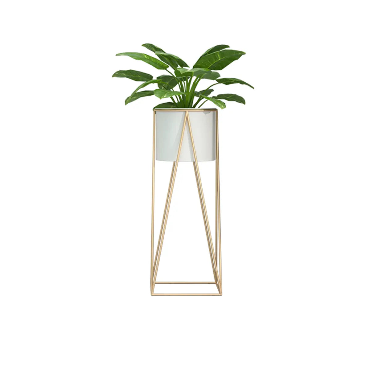 Round Metal Geometric Frame Nesting Pot Plant Stand Image - 7