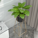 Round Metal Geometric Frame Nesting Pot Plant Stand Image - 8