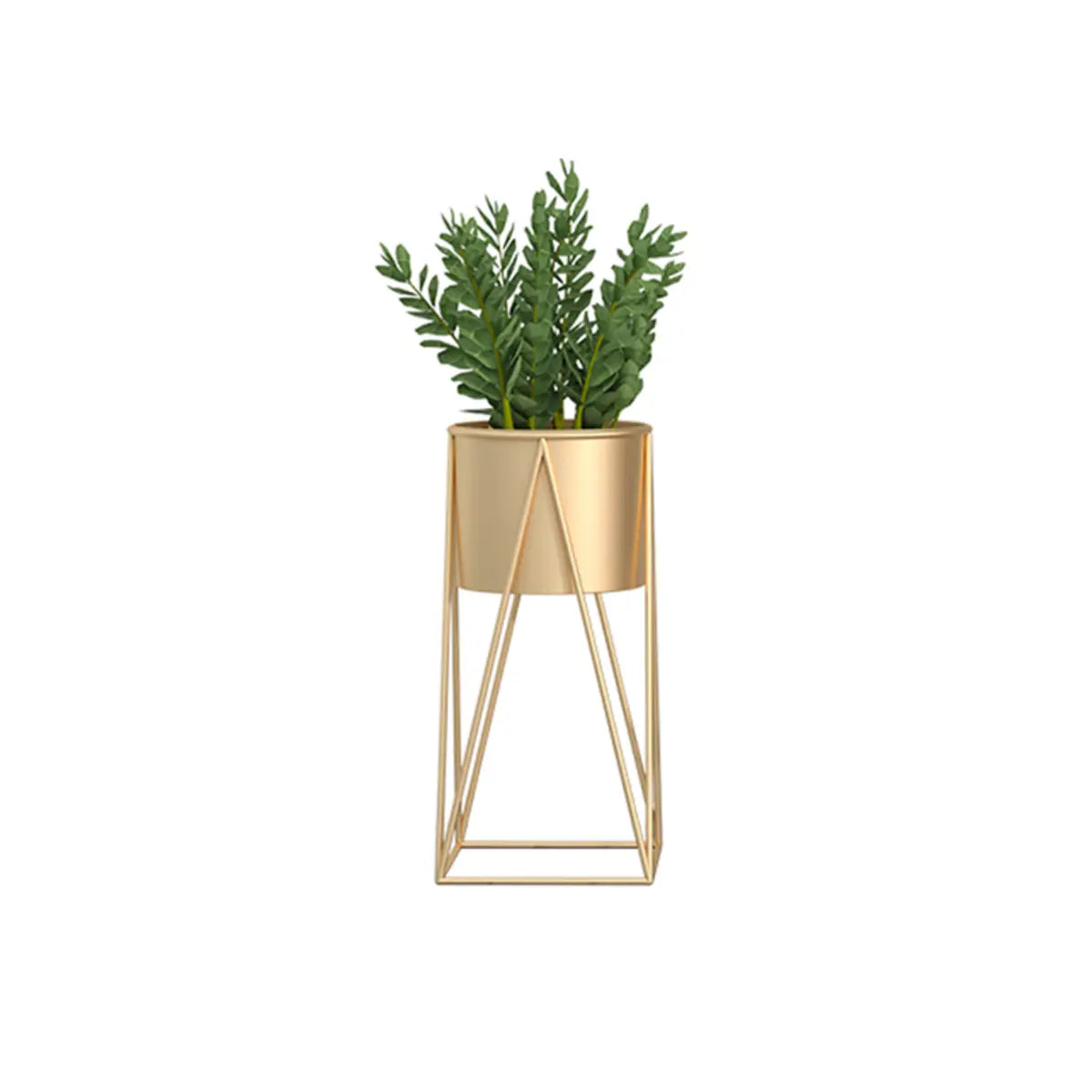 Round Metal Geometric Frame Nesting Pot Plant Stand Image - 9