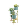 Round Metal Holder Indoor 6-Tier Pot Plant Stand Blue Image - 7