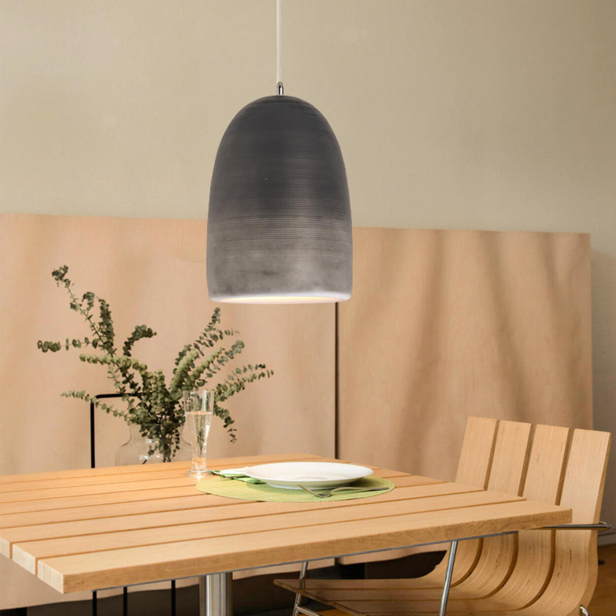 Round Pendant Light Minimalist Flexible Length Image - 1