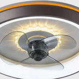 Round Remote Control LED Ceiling Fan with Lighting Image - 10